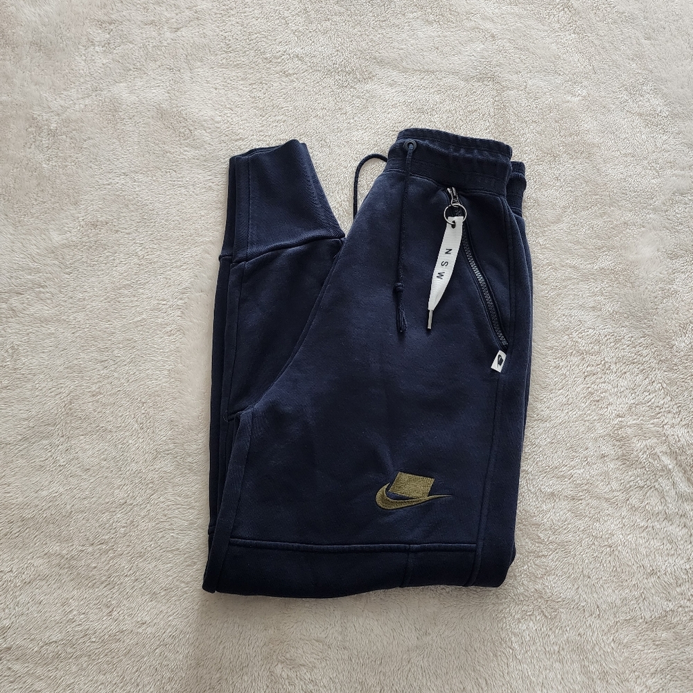 Nike Sportswear NSW Fleece Joggers, Women's Size XS - Dark Obsidian/Olive Canvas
